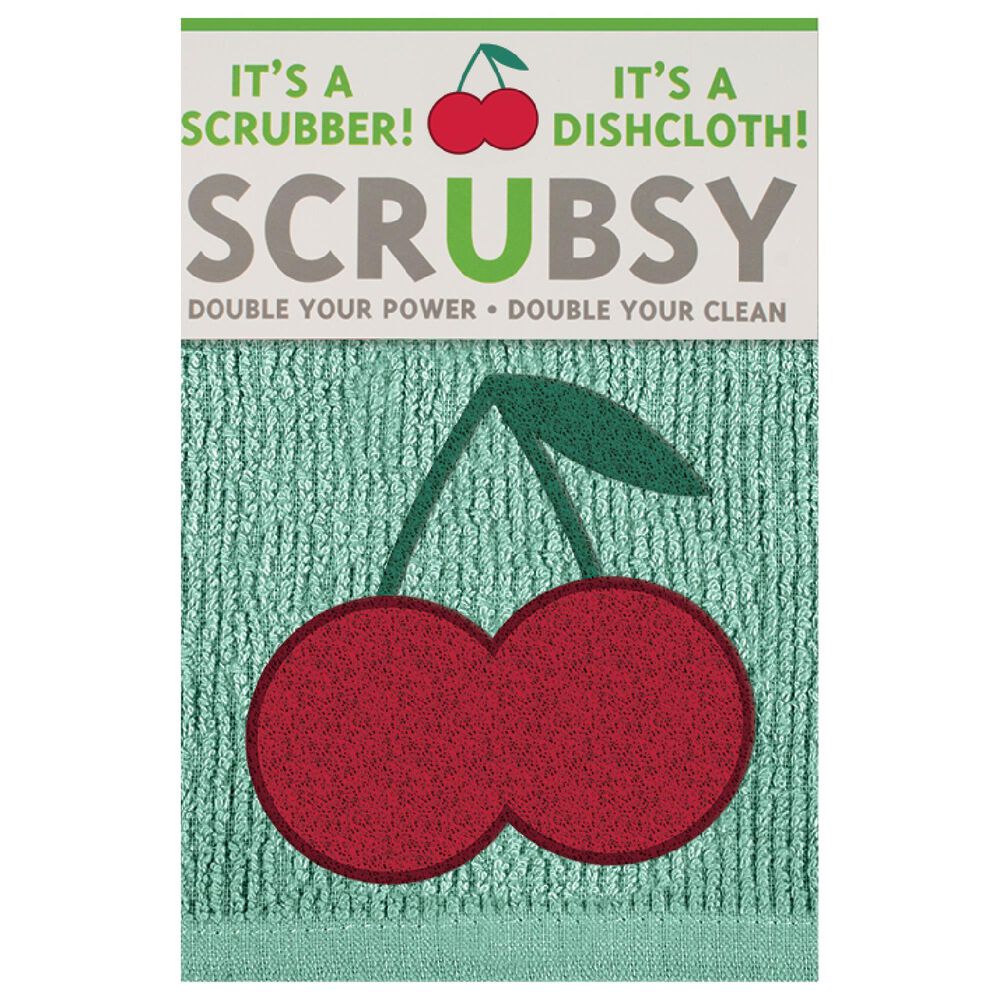 MuKitchen Scrubsy Dish Cloth in Cherries, , large