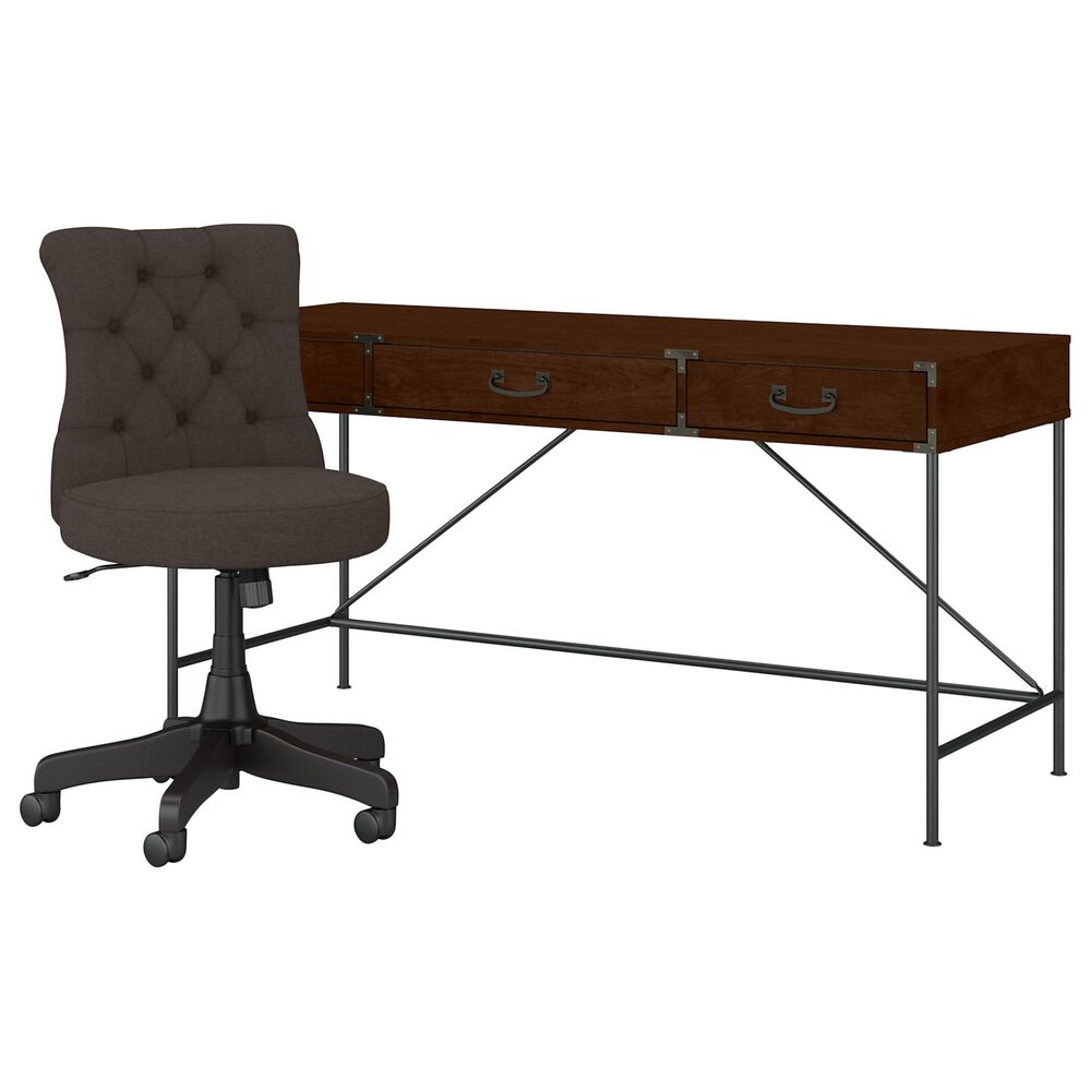 Bush Ironworks 2 Piece Office Desk Set in Coastal Cherry, , large