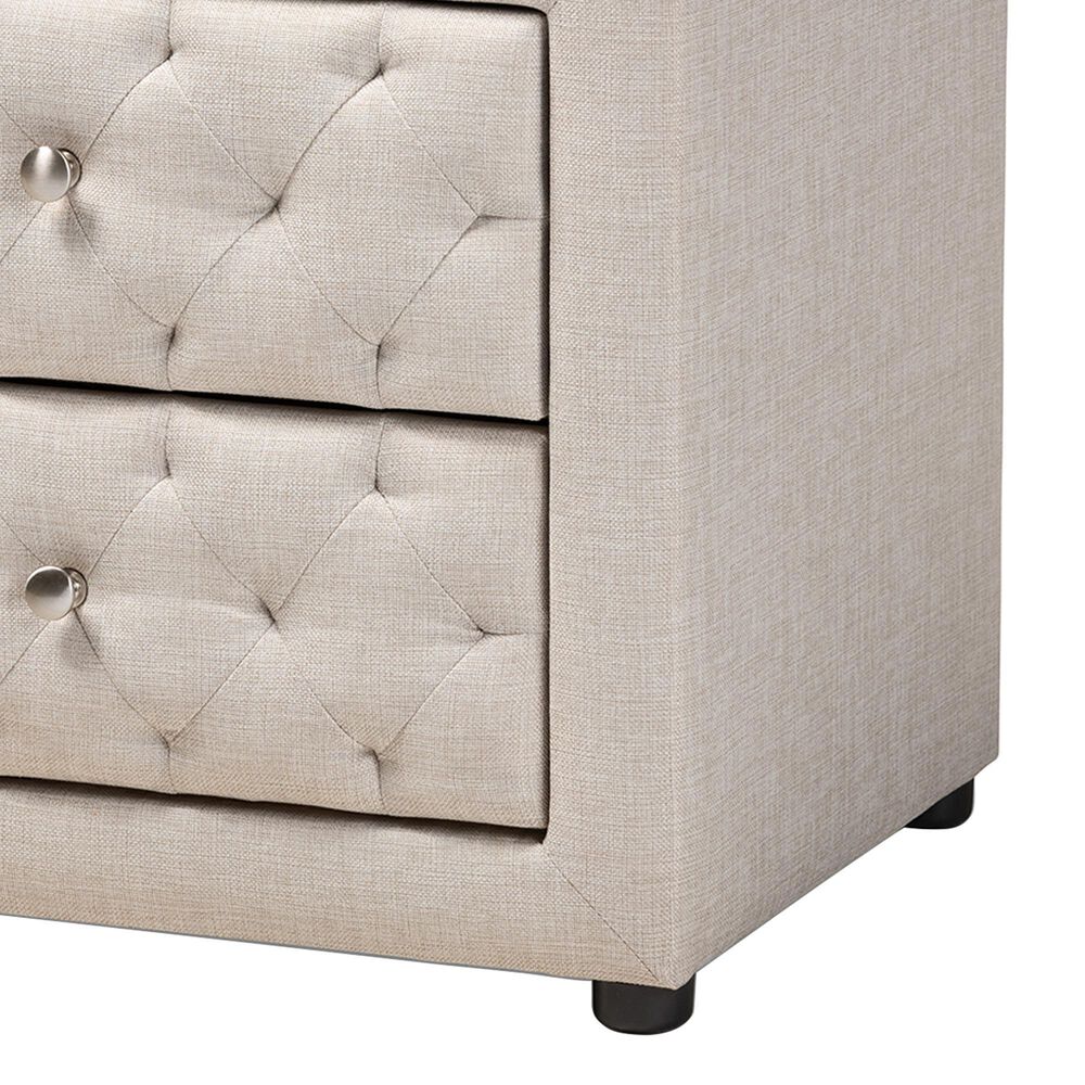 Baxton Studio Lepine 2-Drawer Nightstand in Light Beige, , large