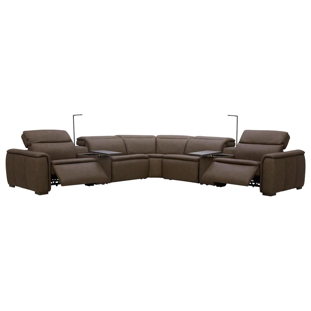 Interlochen 6-Piece Leather Power Reclining Sectional with Power Headrests, , large