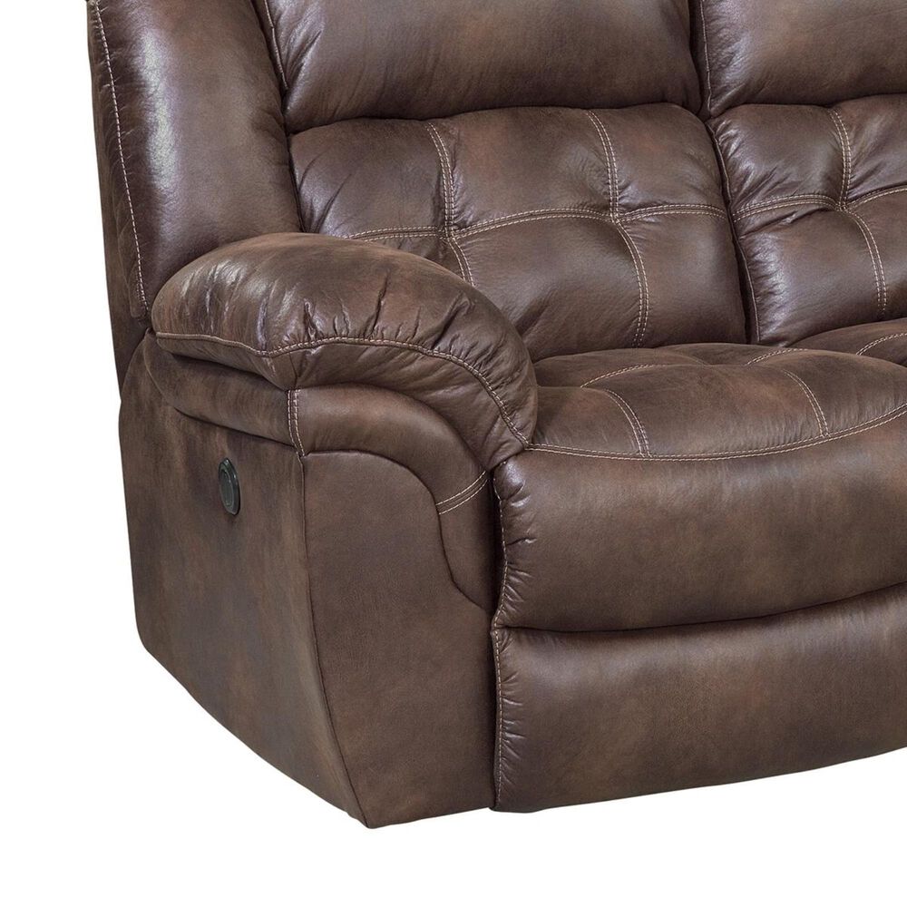 Homestretch Frontier Double Manual Reclining Sofa in Chocolate, , large