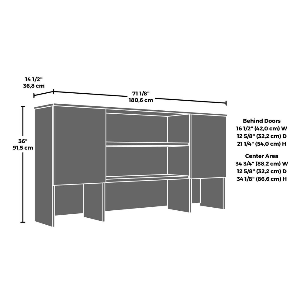 Sauder Affirm 6-Piece Commercial Office Desk Suite in Hudson Elm, , large