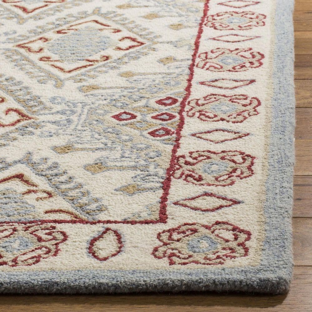 Safavieh Micro-Loop 2&#39;3&quot; x 7&#39; Ivory and Red Runner, , large