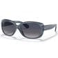 Ray-Ban Jackie Ohh Sunglasses with Blue Lenses in Polished Transparent Blue, , large