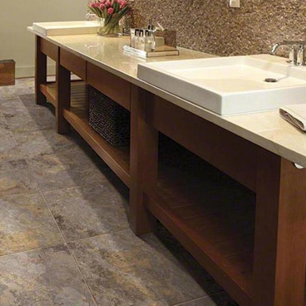 Shaw Array Resort Walnut 16" x 16" Luxury Vinyl Tile, , large