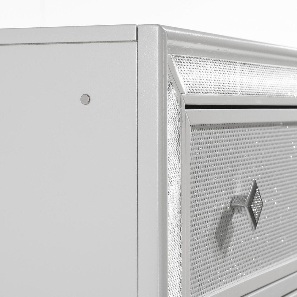 New Heritage Design Stardust 5-Drawer Chest in White, , large