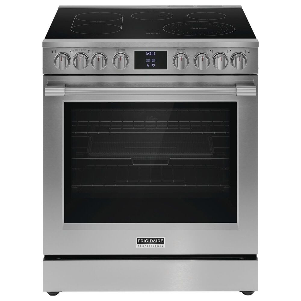 Frigidaire Professional 2-Piece Kitchen Package with 6.2 Cu. Ft. Electric Range and 1.9 Cu. Ft. Over-The-Range Microwave in Stainless Steel, , large