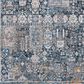 Surya Cardiff CDF-2309 Blue, Deep Teal, Medium Gray, Light Gray, Camel and Charcoal 6"7" Round Area Rug, , large