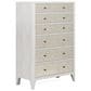 Vantage Mezzanine Queen Upholstered Wingback Bed with Dresser Chest and 2 Nightstands in Dove Gray, , large