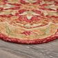 L&R Resources Sinuous Floral Medallion 4" Scalloped Red and Multicolor Area Rug, , large