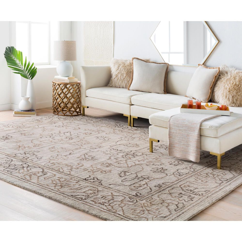 Surya Hightower 10&#39; x 14&#39; Light Gray, Medium Brown and Charcoal Area Rug, , large