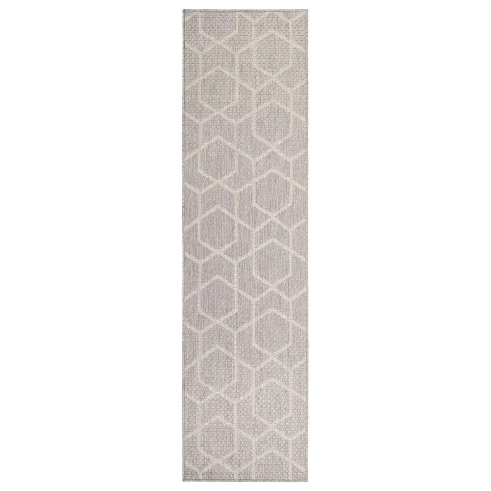 Nourison Horizon HOZ01 Grey 2&#39;2&quot; x 8&#39; Indoor/Outdoor Runner, , large
