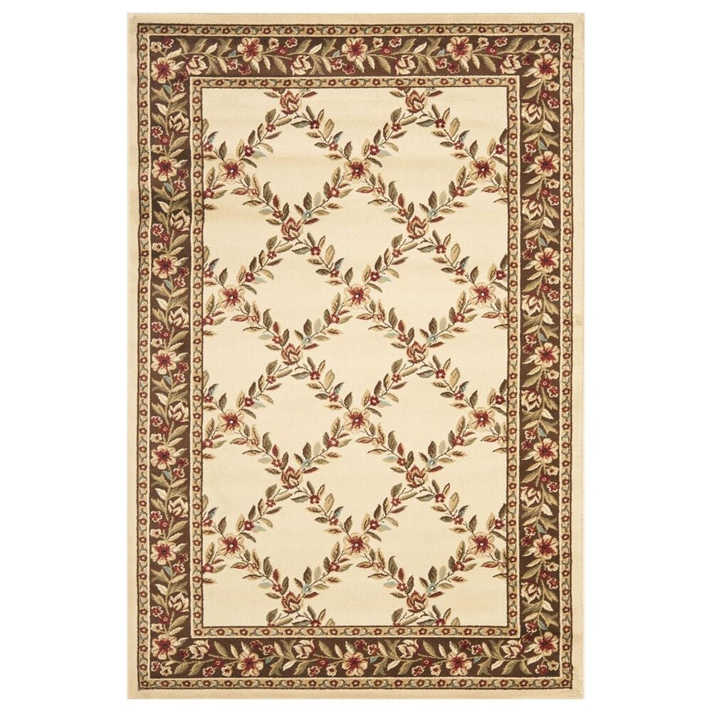 Safavieh Lyndhurst LNH557 3"3" x 5"3" Ivory and Brown Area Rug, , large
