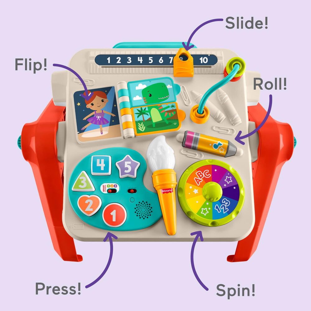 Fisher Price Laugh and Learn 4-In-1 Activity Table with Easel in Multicolor, , large