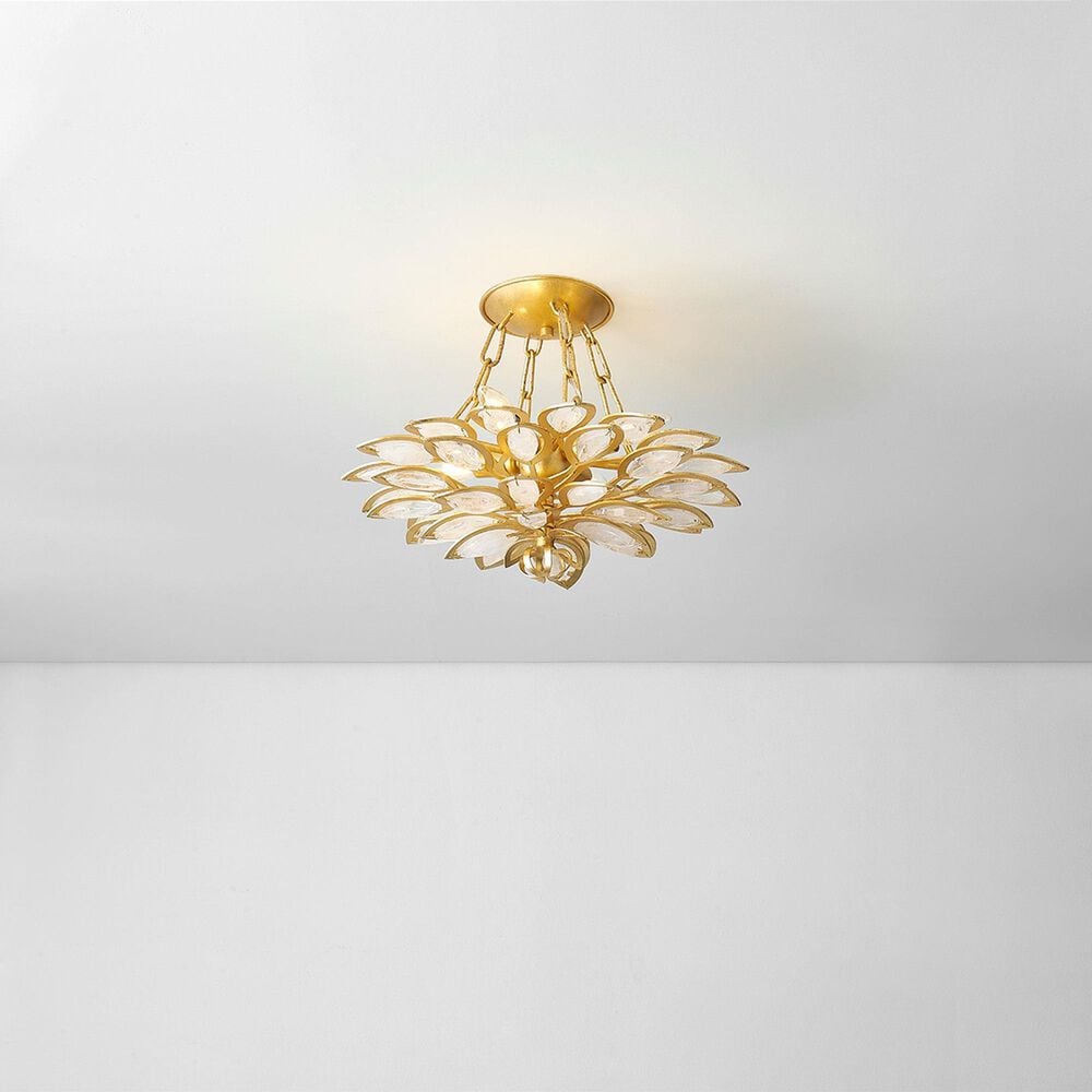 Troy Lighting Vittoria 4-Light Semi Flush Mount in Gold Leaf, , large