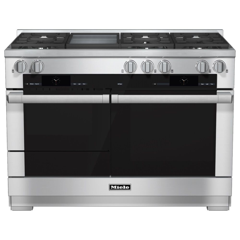 Miele 48" Dual Fuel Range with Liquid Propane and Multicolored Touch Display in Stainless Steel, , large