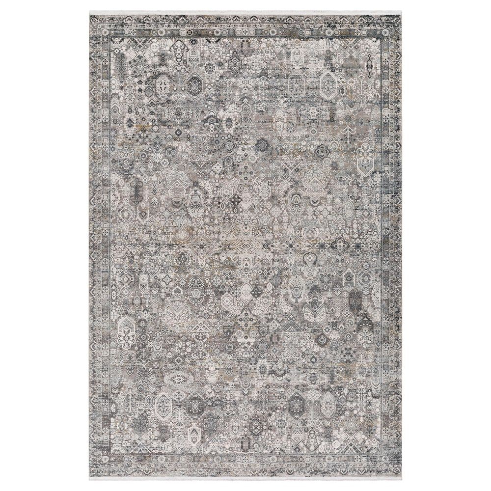 Surya Solar 2" x 3" Gray, Light Gray, Charcoal, Black and Mustard Area Rug, , large
