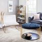 Lumisource Casper Accent Chair in Cream Velvet and Gold, , large