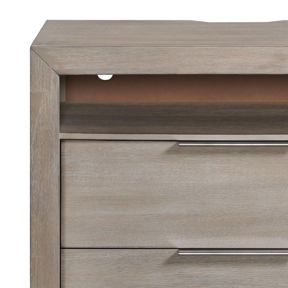 Mayberry Hill Arcadia 2-Drawer Nightstand with USB in Grey, , large