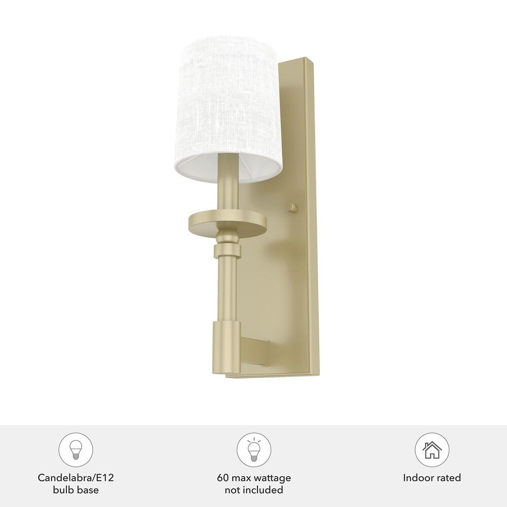 Hunter Briargrove 1-Light Wall Sconce in Painted Modern Brass, , large