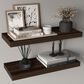 Hearth and Haven Ecco32" Floating Wall Shelf with Space-Saving Design in Dark Oak (Set of 2), , large