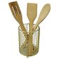 Home Basics Halo Cutlery Holder with Mesh Bottom in Gold Matte, , large