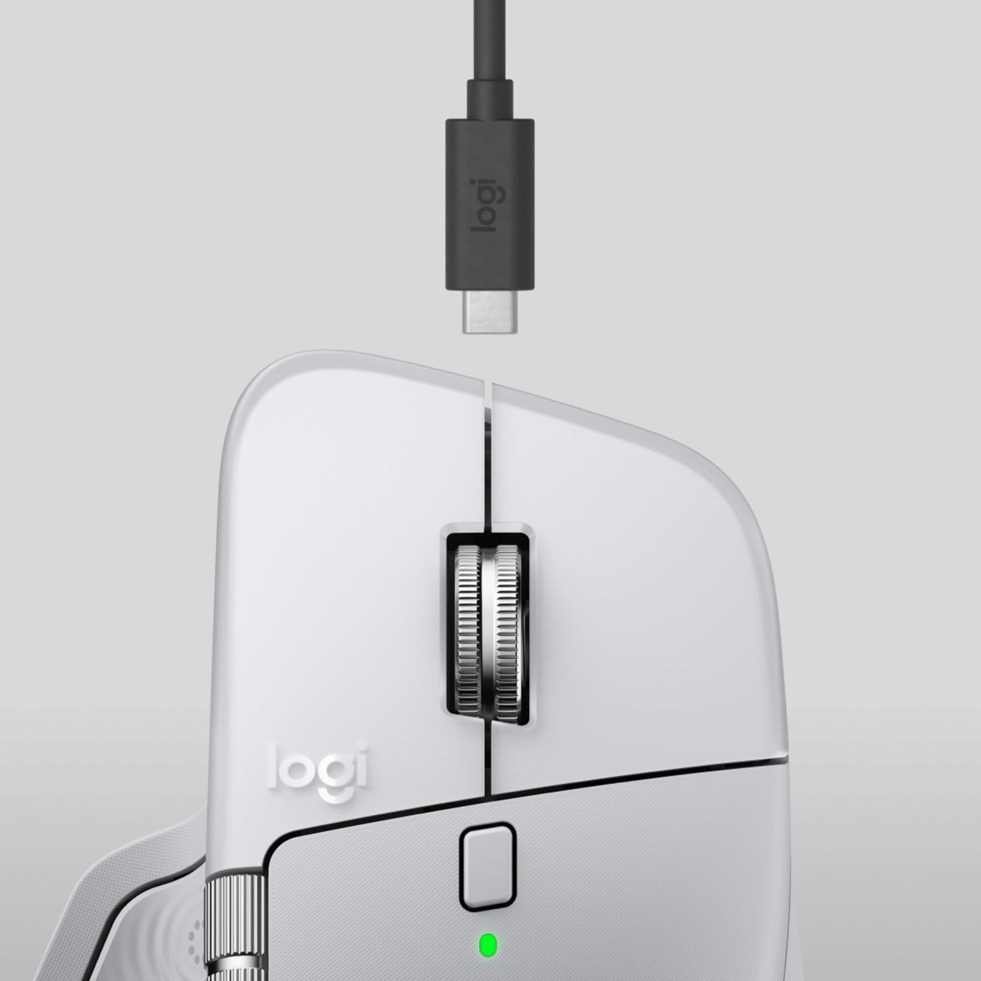 Logitech MX Master 4 Wireless Mouse for Mac in White Silver