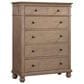 Riva Ridge Oxford 5-Piece King Panel Bedroom Set in Tan with USB Ports, , large