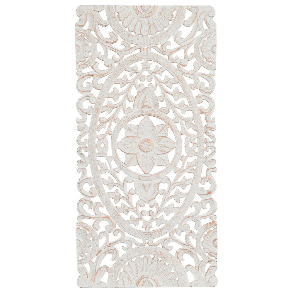 Maple and Jade 48" x 24" Wall Decor in Whitewash, , large