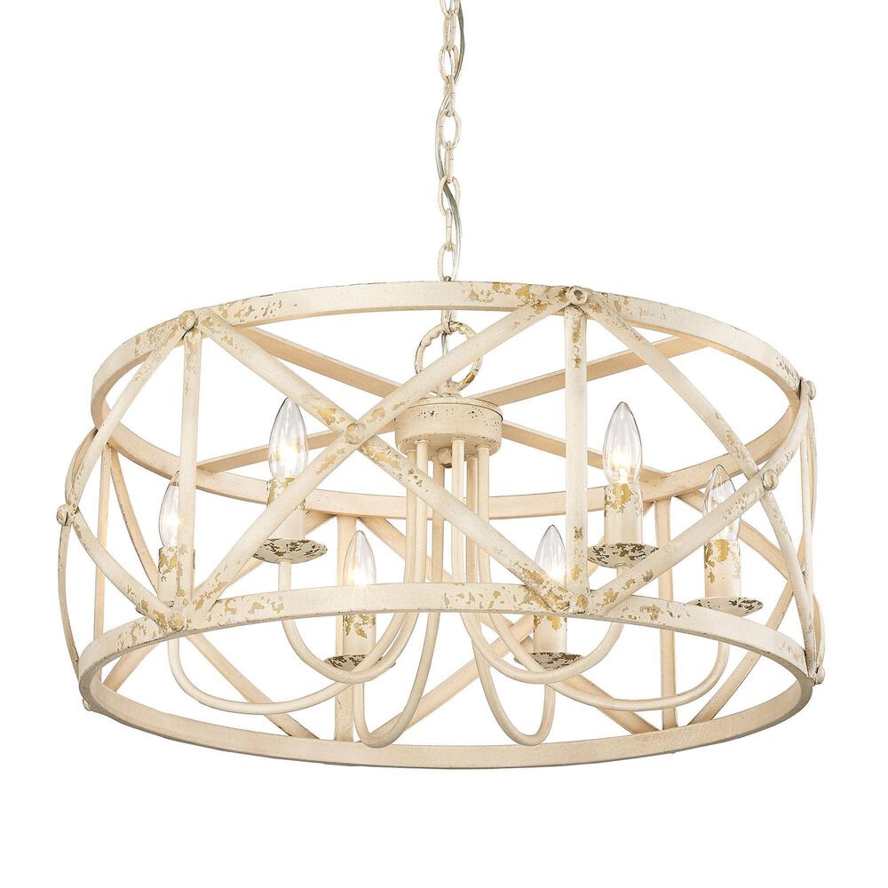 Golden Lighting Alcott 6-Light Chandelier in Antique Ivory, , large