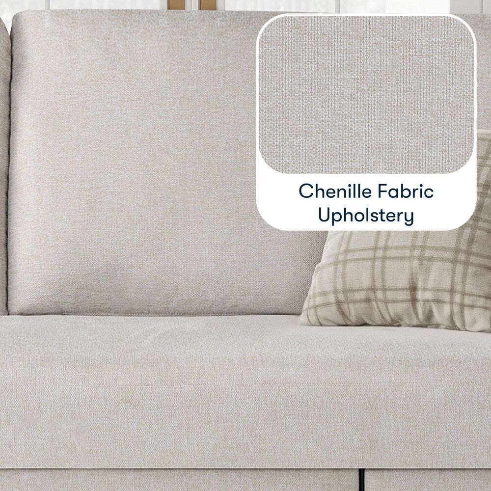 Lifestyle Solutions Mia Convertible Sofa in Ivory, , large