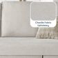 Lifestyle Solutions Mia Convertible Sofa in Ivory, , large