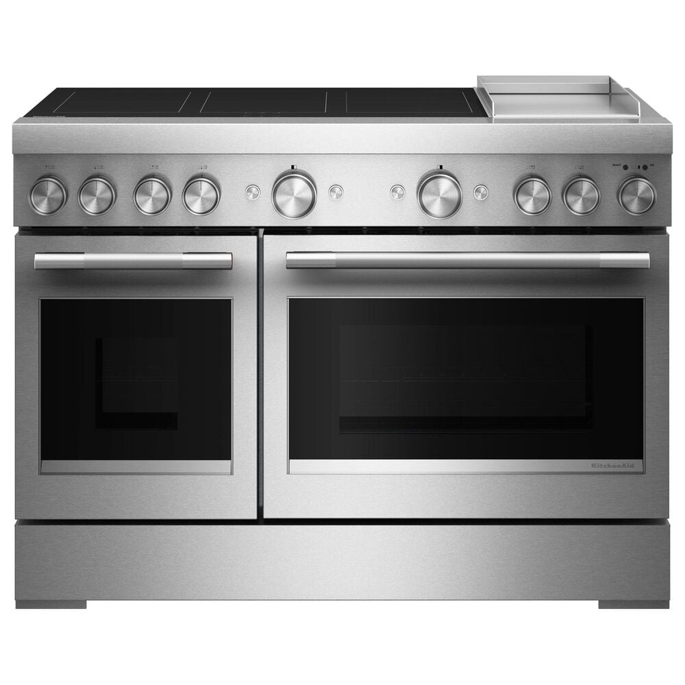KitchenAid 48" Freestanding Induction Range with Griddle in Stainless Steel, , large