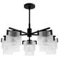 Hunter Ontario Jasmine Roth 5-Light Chandelier in Matte Black, , large