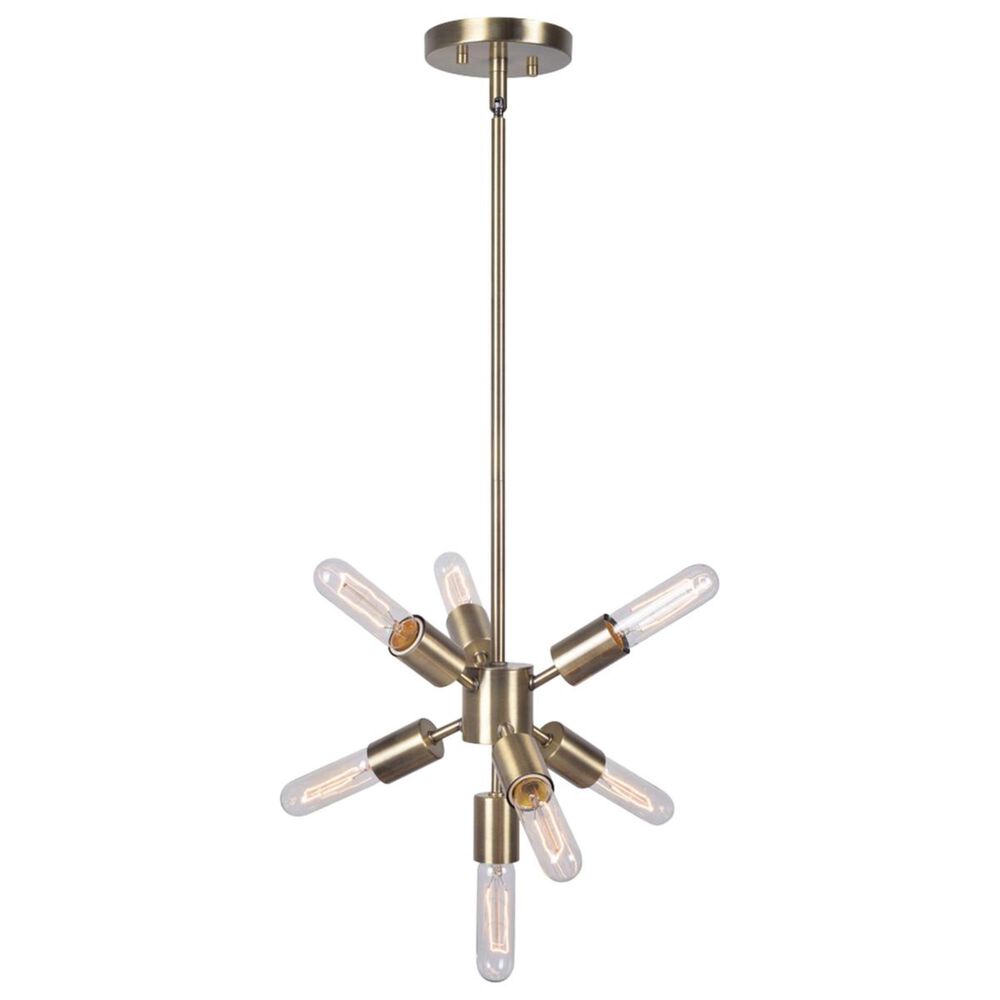 Kenroy Anemone 7-Light Chandelier in Antique Brass, , large
