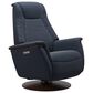 Stressless Max Medium Swivel Power Recliner in Paloma Oxford Blue, , large