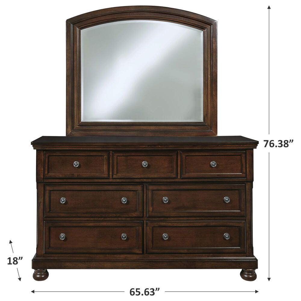 Millenium Porter Dresser and Mirror in Rustic Brown, , large