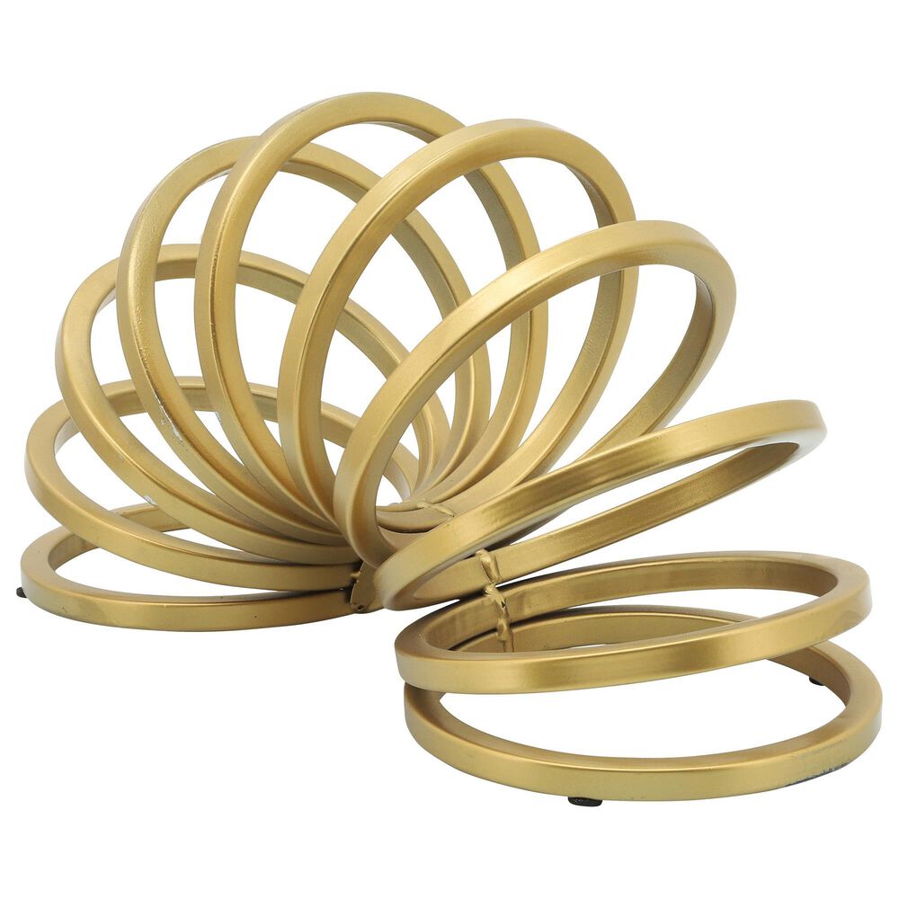 Sagebrook Home 16" Slinky Sculpture in Gold, , large