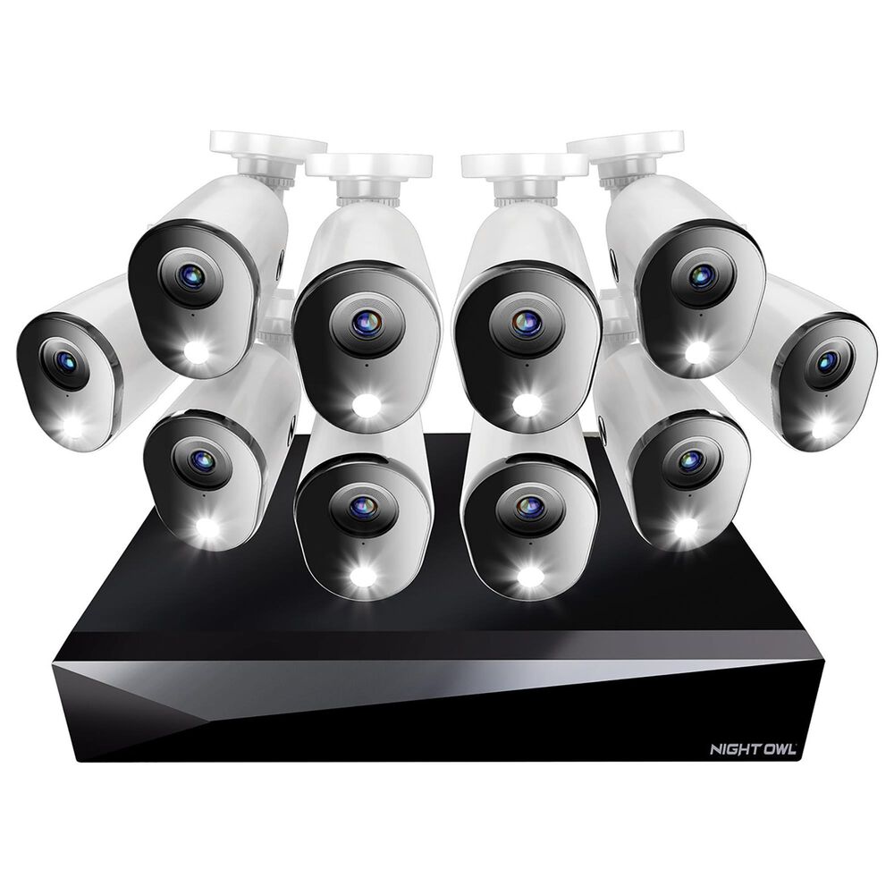 Night Owl 2-Way Audio 20 Channel DVR Security System with 1TB Hard Drive and 10 Wired 1080p Deterrence Cameras, , large