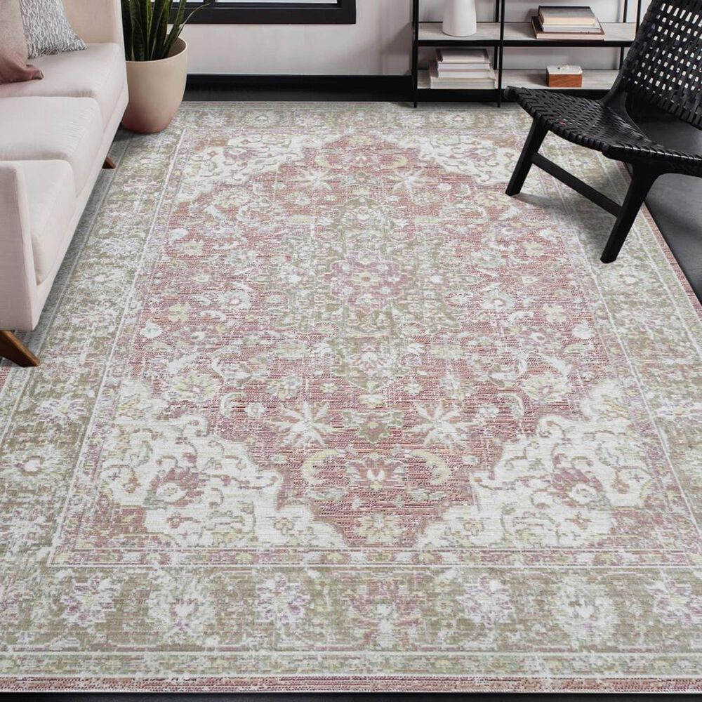 Amer Rugs Century 7&#39;9&quot; x 9&#39;9&quot; Pink Area Rug, , large