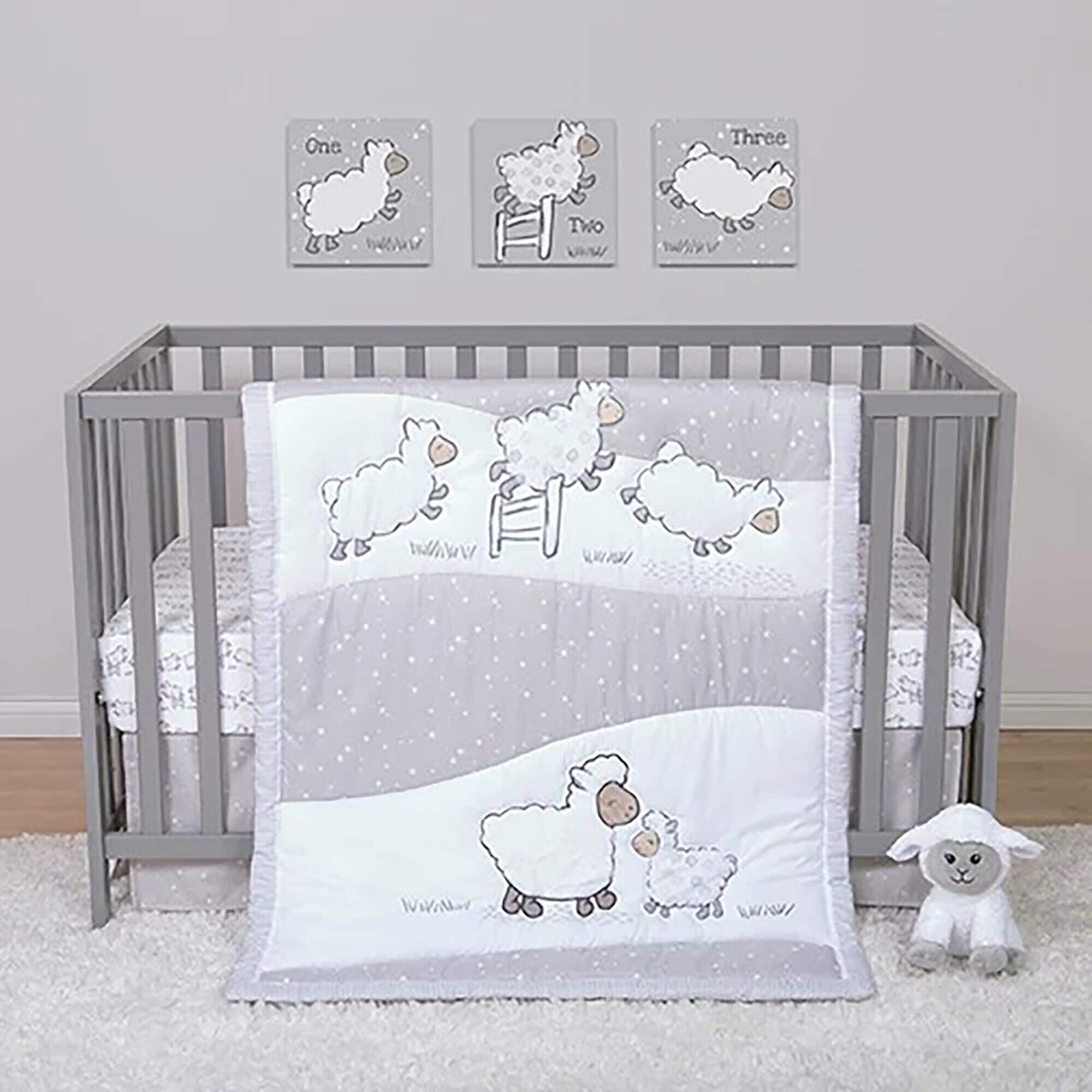 Trend Labs Sammy and Lou Sleepy Sheep 4 Piece Crib Bedding Set in