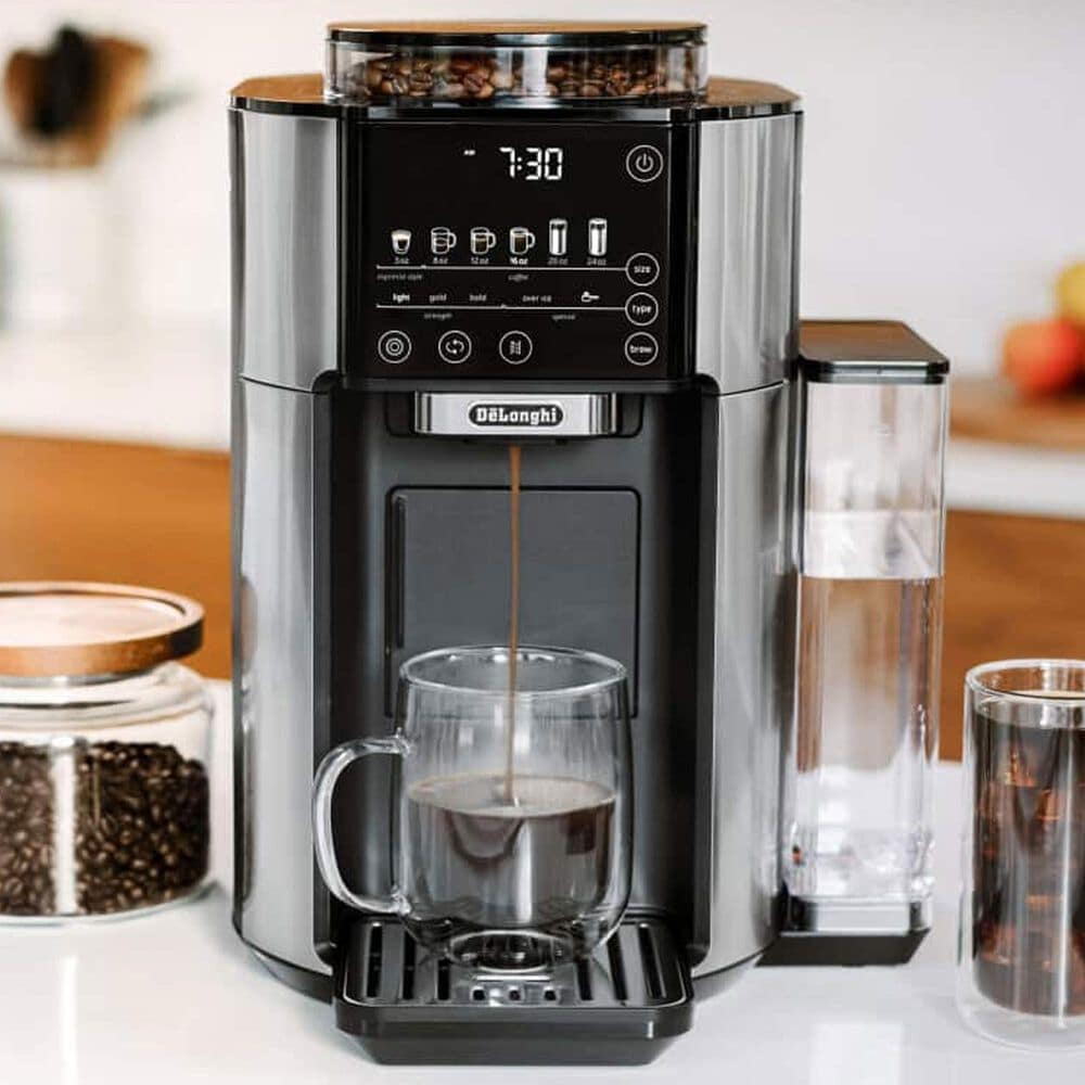 DeLonghi TrueBrew 8.8 Oz Drip Coffee Maker in Stainless Steel and Black, , large