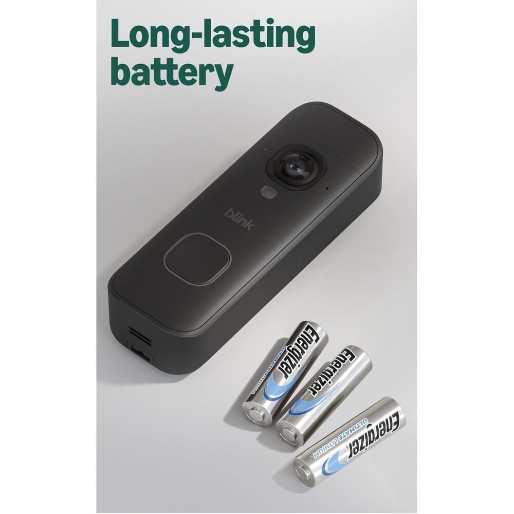 Blink Battery Doorbell 2K+ Wireless in Black, , large