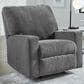 Ashley Rannis Manual Rocker Recliner in Pewter, , large
