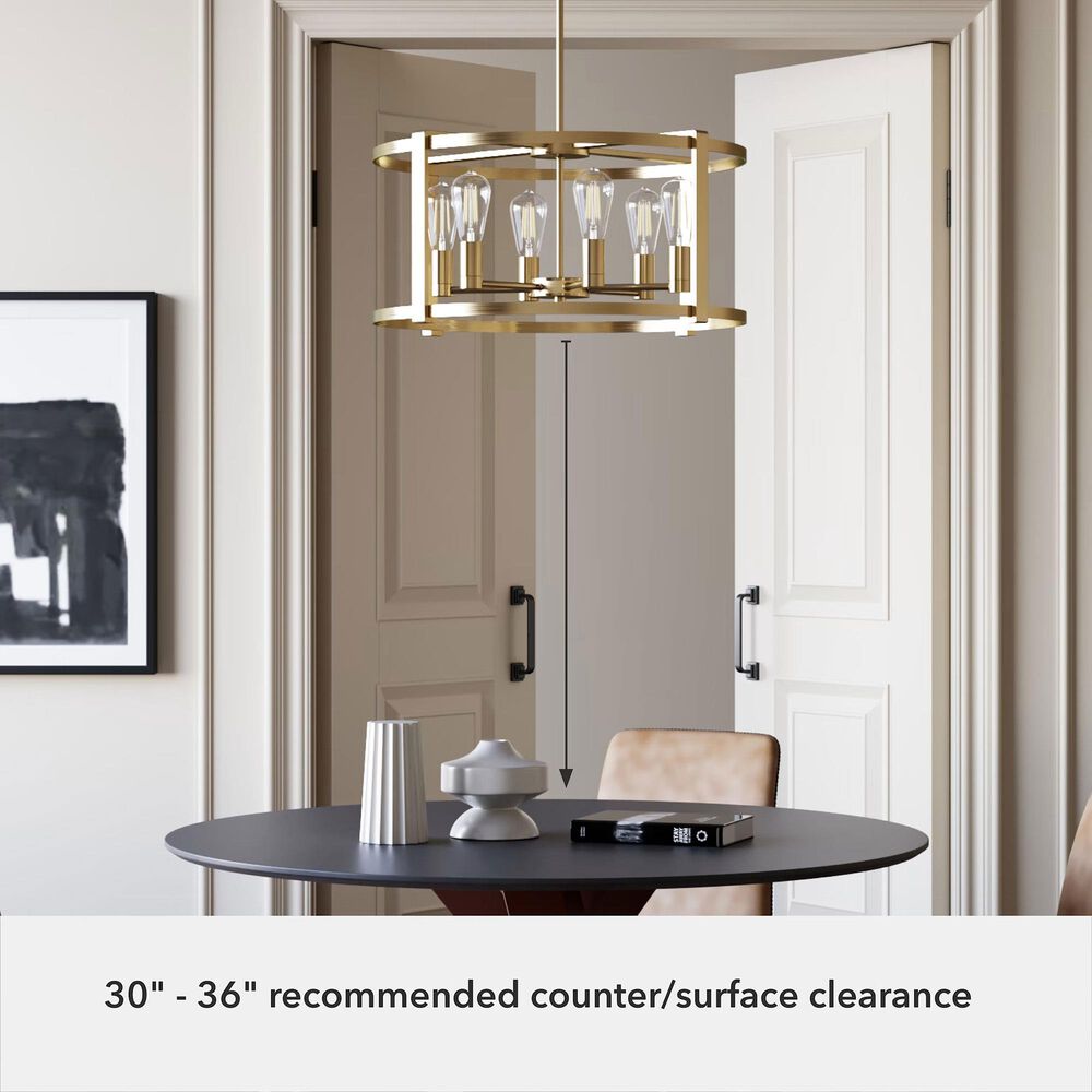 Hunter Astwood 6-Light Chandelier in Alturas Gold, , large