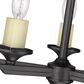 Golden Lighting Athena 3-Light Semi-Flush in Natural Black, , large