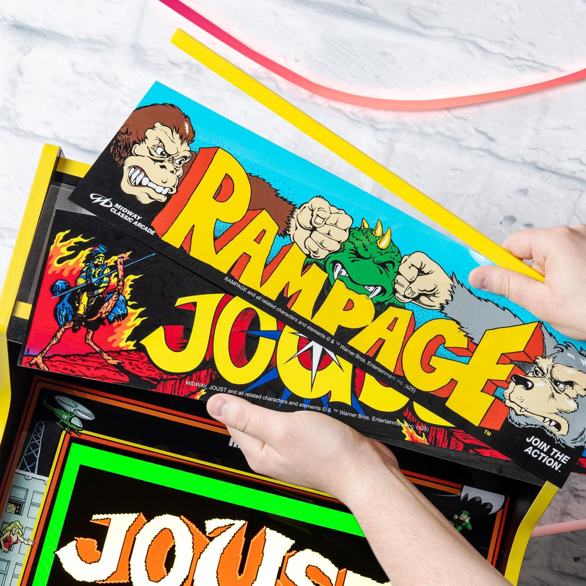 Arcade1Up Joust & Rampage Deluxe Arcade Machine in Multicolor