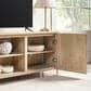 Walker Edison Flynn Scandinavian 70" TV Stand in Coastal Oak, , large