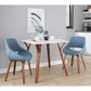 LumiSource Fabrico Side Chair with Blue Cushion in Walnut (Set of 2), , large