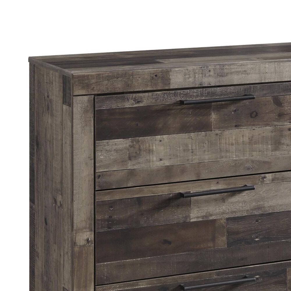 Signature Design by Ashley Derekson 6 Drawer Dresser in Walnut and Gray, , large